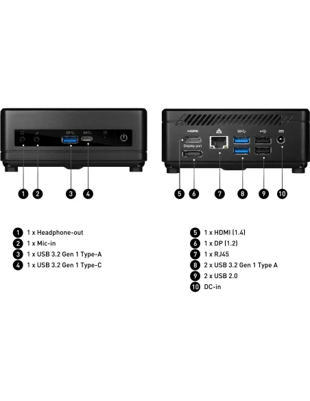 MSI Cubi 5 10M-007BEU Intel Core i7-10510U