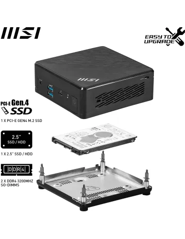 MSI Cubi 5 12M-025BEU Intel Core i3-1215U Negro