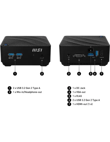 MSI Cubi N JSL-032BEU Intel Pentium Silver N6000