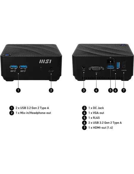 MSI Cubi N JSL-032BEU Intel Pentium Silver N6000