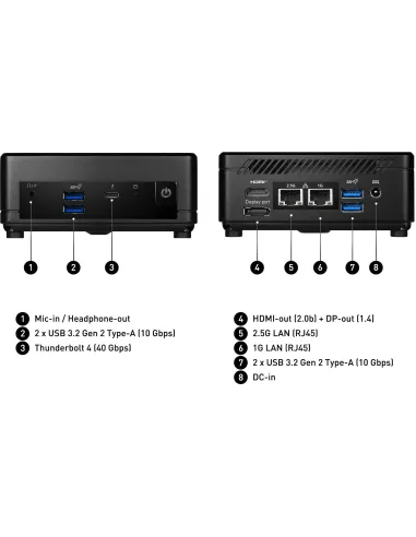 MSI Cubi 5 12M-211BES Intel Core i5-1235U Negro