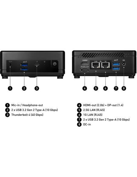 MSI Cubi 5 12M-211BES Intel Core i5-1235U Negro