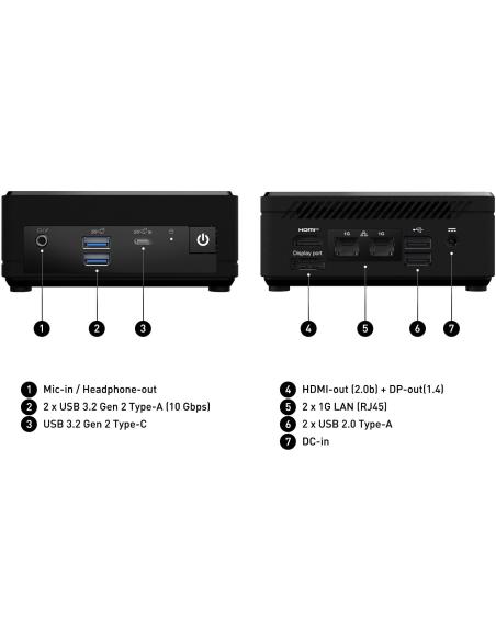 MSI Cubi N ADL-046BES Intel N200 negro
