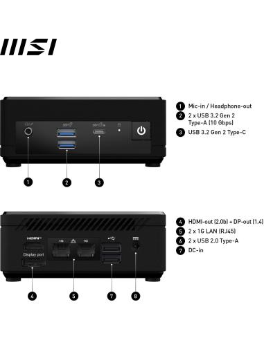 MSI Cubi N ADL-046BES Intel N200 negro