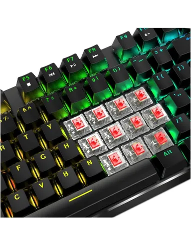 Hiditec GKE010004 GK400 Teclado Mecánico Negro ARGB Switch Rojo