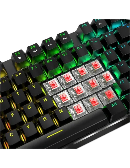 Hiditec GKE010004 GK400 Teclado Mecánico Negro ARGB Switch Rojo