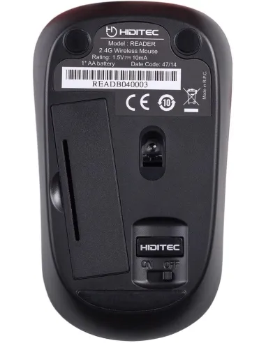 Hiditec MOU010001 Reader Ratón Inalámbrico
