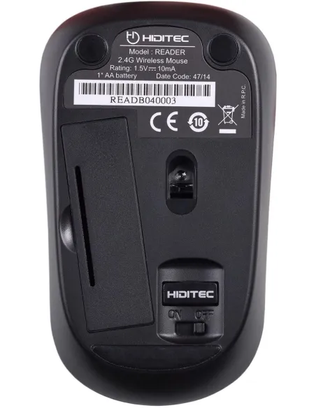 Hiditec MOU010001 Reader Ratón Inalámbrico