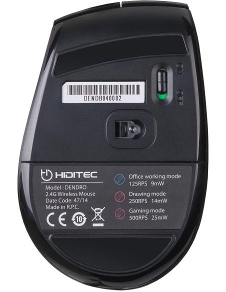 Hiditec MOU010002 Dendro Ratón Inalámbrico 2000DPI