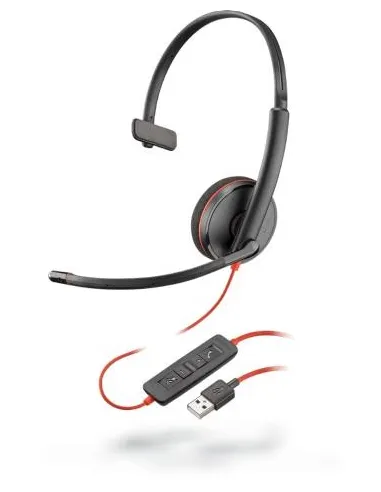 Plantronics Blackwire C3210 Auriculares UC con Micrófono USB Negro