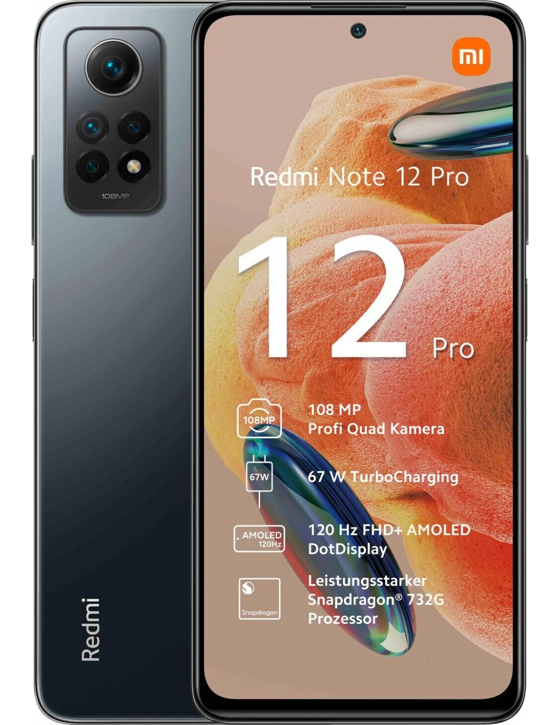 Xiaomi Redmi Note 12 Pro 4G 8/256GB Gris