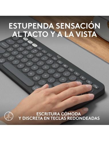 Logitech Pebble Keys 2 K380s Teclado Bluetooth Multi Dispositivo Grafito