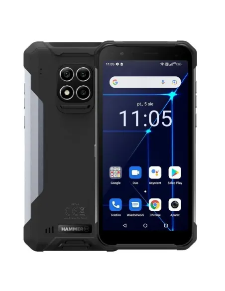 Hammer Construction 6/128GB Rugerizado Negro/Plata