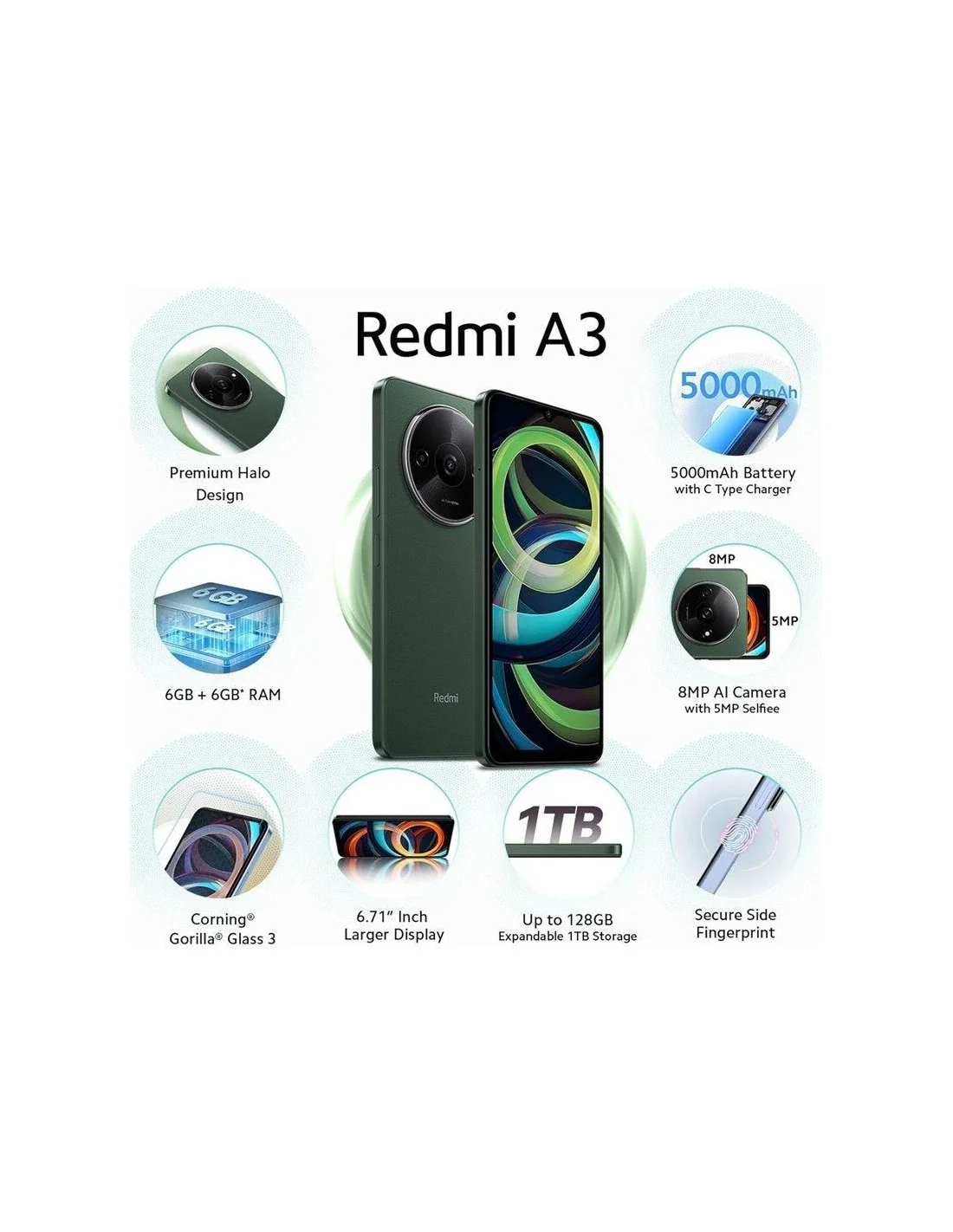 Xiaomi Redmi A3 4/128GB Verde