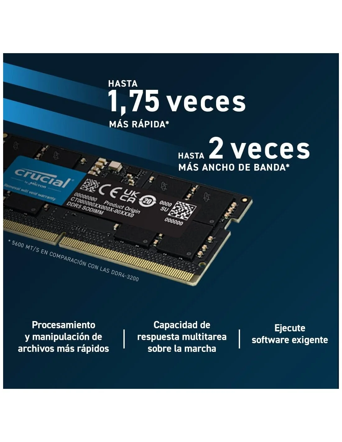 Crucial CT16G56C46S5 DDR5 SO-DIMM 5600MHz 16GB ECC CL46