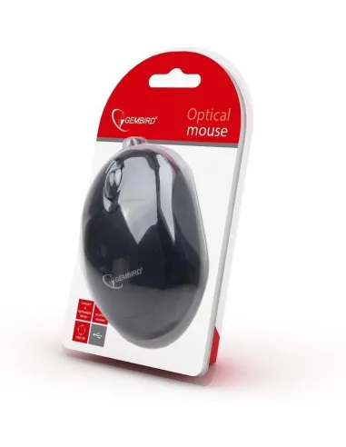 Gembird MUS-U-01 Ratón Óptico Ambidiestro 1000DPI Negro