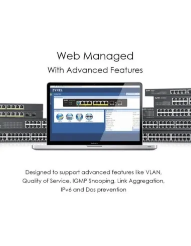 Zyxel GS1900-24HP Switch PoE Gestionado 24 Puertos Gigabit Ethernet + 2 Puertos SFP