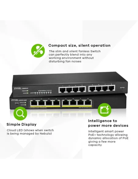 Zyxel GS1915-8EP Switch PoE Gestionado L2 8 Puertos Gigabit Ethernet