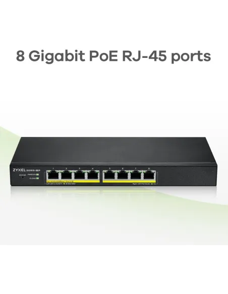 Zyxel GS1915-8EP Switch PoE Gestionado L2 8 Puertos Gigabit Ethernet