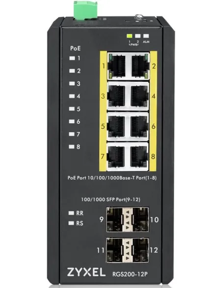 Zyxel RGS20012P Switch 8 Puertos Ethernet + 4 Puertos SFP PoE