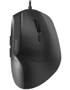 Nilox MOUSB3013 Ratón Ergonómico 3600DPI Negro