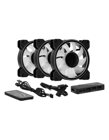 Aerocool Mirage 12 ARGB Pro Pack 3 Ventiladores 120mm ARGB + Hub H66F RGB + Control Remoto