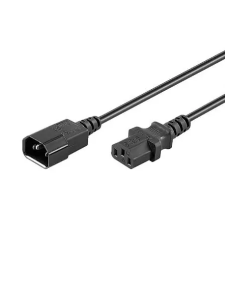 Ewent EC1913 Cable de Alimentación Alargador C14 a C13 Macho/Hembra 1.8m Negro