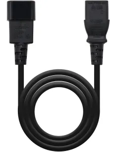 Nanocable 10.22.0202 Cable de Alimentación C13 Hembra a C14 AWG18 Schuko Macho 1.5m-APTAPC0182