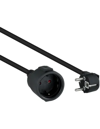 Nanocable 10.22.0602-BK Cable Alargador Schuko Macho CEE7/7 a Schuko Hembra CEE7/7 2m Blanco