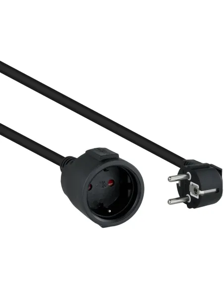 Nanocable 10.22.0602-BK Cable Alargador Schuko Macho CEE7/7 a Schuko Hembra CEE7/7 2m Blanco