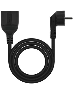 Nanocable 10.22.0602-BK Cable Alargador Schuko Macho CEE7/7 a Schuko Hembra CEE7/7 2m Negro-AELREG0096