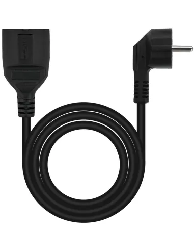 Nanocable 10.22.0602-BK Cable Alargador Schuko Macho CEE7/7 a Schuko Hembra CEE7/7 2m Blanco