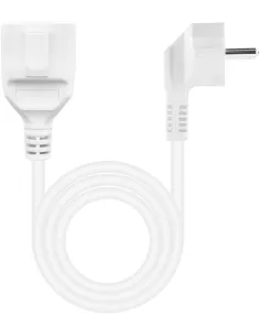 Nanocable 10.22.0602-W Cable Alargador Schuko Macho CEE7/7 a Schuko Hembra CEE7/7 2m Blanco-AELREG0097