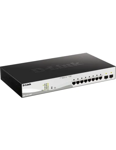 D-Link DGS-1210-10MP/E Smart+ PoE Switch Gestionado 8 Puertos Ethernet Gigabit + 2 Puertos 100/1000Mbps SFP