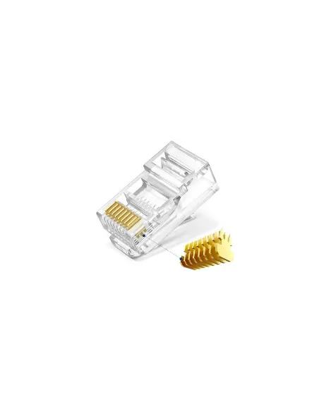 Ewent IM1206 Conector modular CAT 6 U/UTP para Cable Redondo 100 unidades Easyconnect Transparente