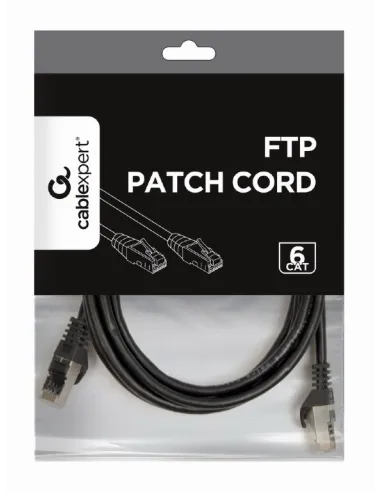 Gembird PP6-2M/BK Cable de Red RJ45 Cat.6 FTP 2 M Negro