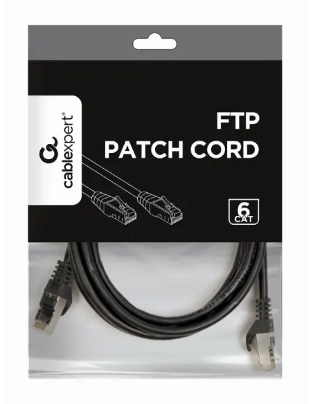 Gembird PP6-2M/BK Cable de Red RJ45 Cat.6 FTP 2 M Negro