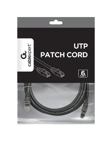 Gembird PP6U-2M/BK Cable de Red RJ45 CAT6 UTP 2m Negro