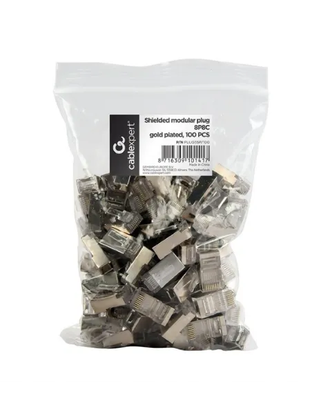 Gembird PLUG5SP/100 Conector RJ45 Cat.6 FTP 100 Unidades Transparente