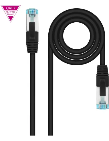 Nanocable 10.20.1701-BK Cable de Red RJ45 Cat.7 SFTP LSZH PIMF 1M Negro