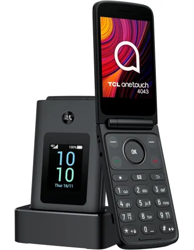 TCL OneTouch 4043 Teléfono para Personas Mayores Negro