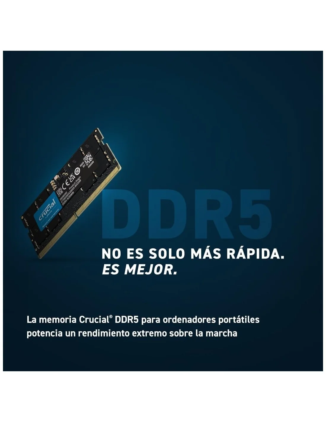 Crucial CT8G48C40U5 DDR5 5200MHz 8GB CL42 Negra