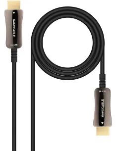Nanocable 10.15.2110 Cable HDMI V2.1 AOC 8K@60Hz 4K@120Hz 48Gbps Macho a Macho 10 M Negro-AISCCI0664