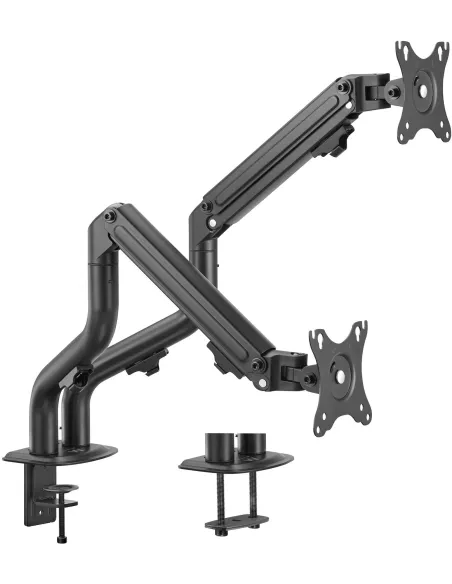 Ewent EW1534 Soporte de Escritorio para Monitor Doble de 17" a 32" Negro