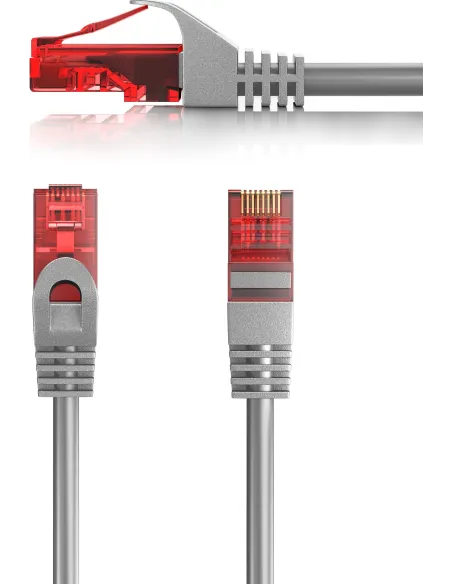 Ewent IM1006 Cable de Red RJ45 Cat 6 U/UTP 1m Gris