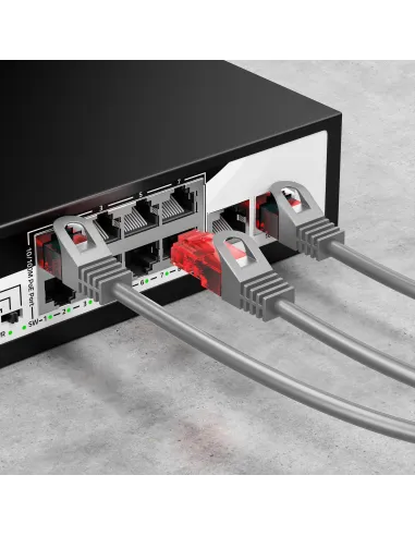 Ewent IM1006 Cable de Red RJ45 Cat 6 U/UTP 1m Gris