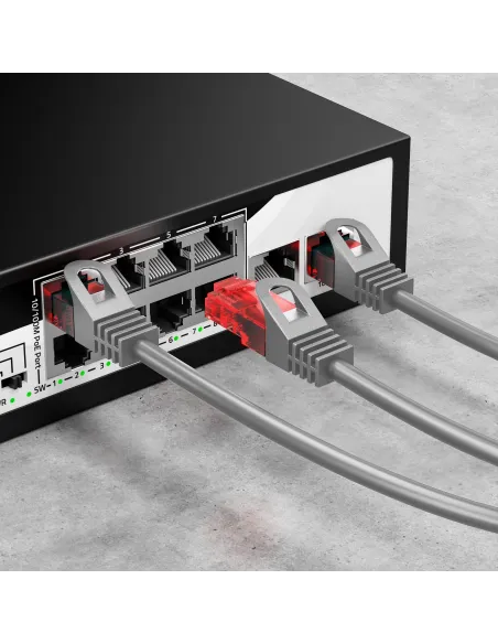 Ewent IM1006 Cable de Red RJ45 Cat 6 U/UTP 1m Gris