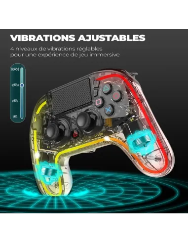 Spirit Of Gamer NEON BLUETOOTH Mando Inalámbrico RGB Transparente