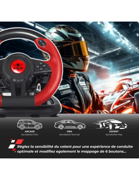 Spirit of Gamer RACE WHEEL PRO 1 Volante + Pedales para PC
