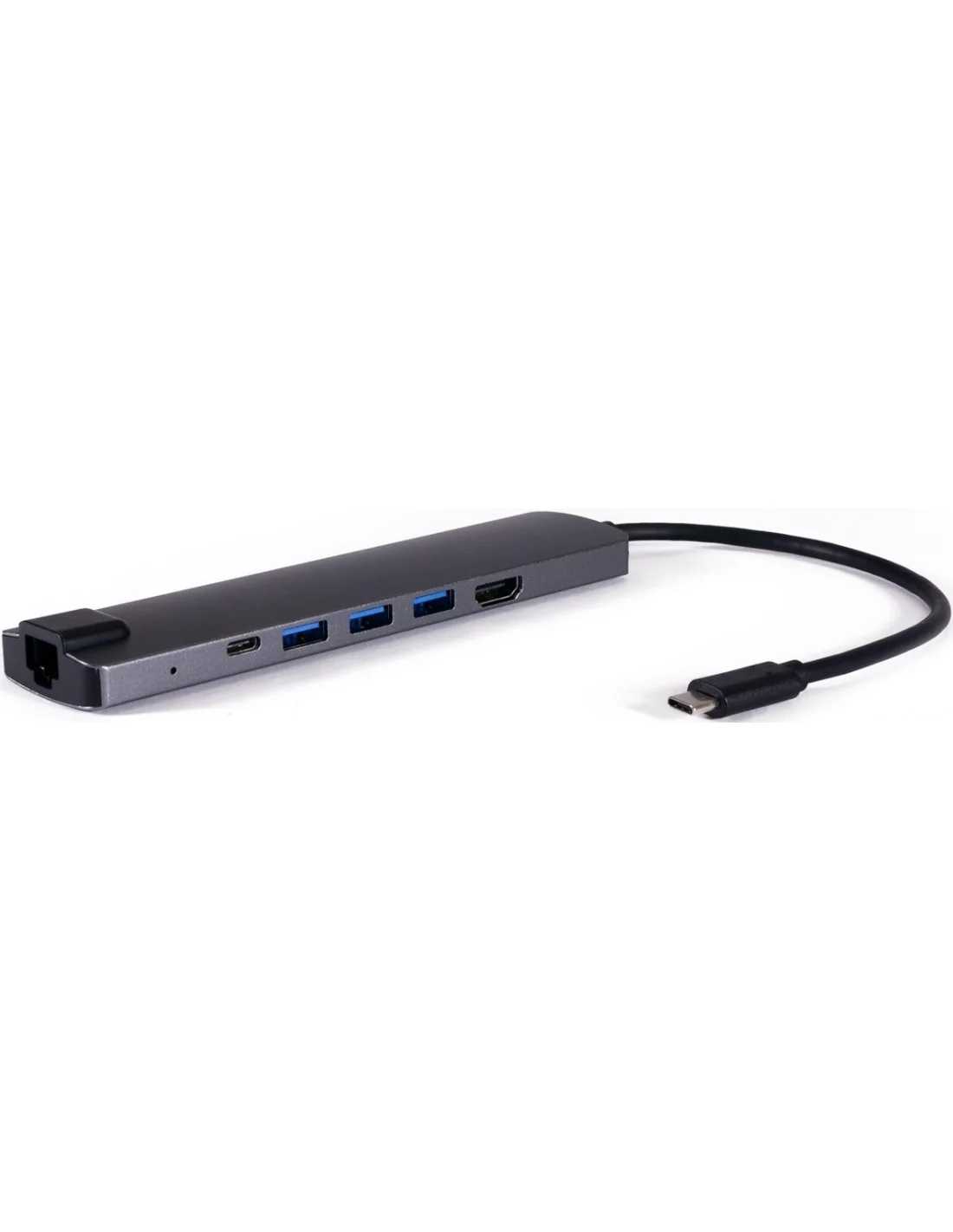 Coolbox COO-DOCK-01 Docking Station MiniDOCK 9 Puertos USB-C a RJ-45/HDMI/USB-A/microSD/SD/USB-C Plateado